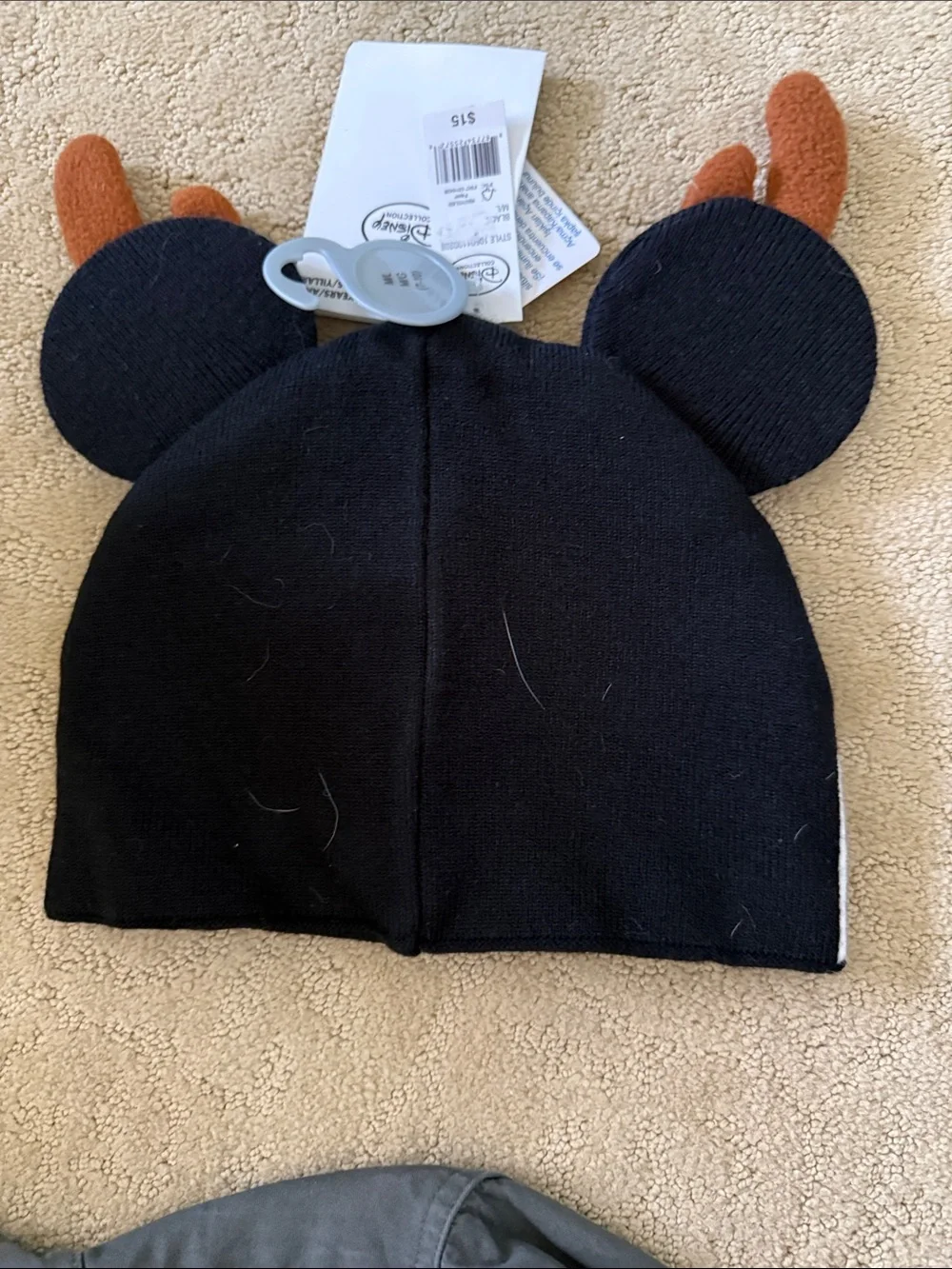 NWT Disney Mickey Reindeer Knit Hat with Antlers